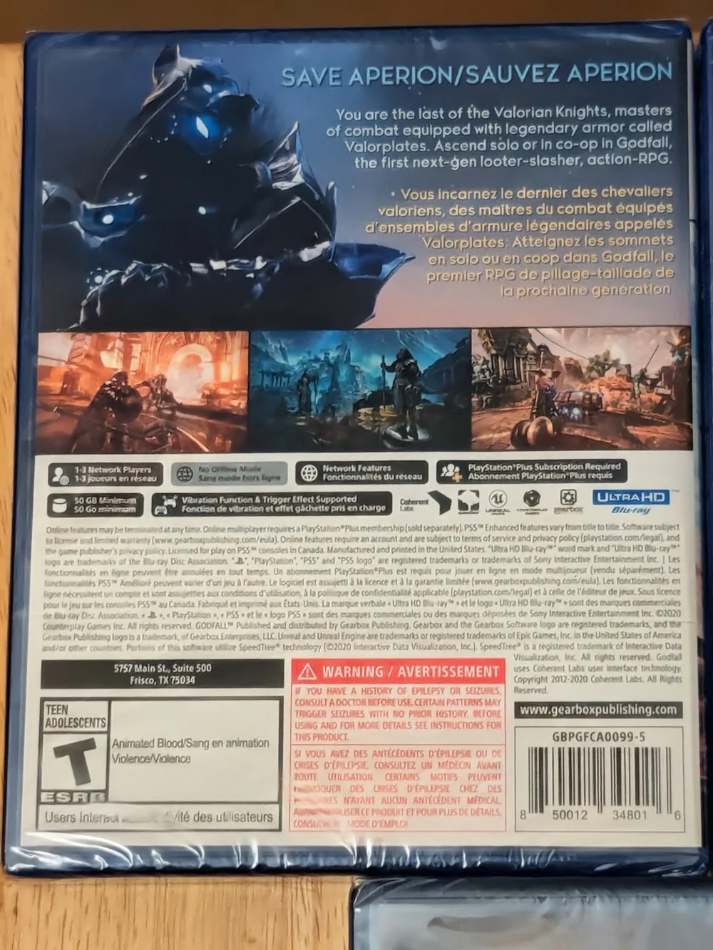 PS5 Gearbox Multiplayer Collection - Blue Game Case Bundle
